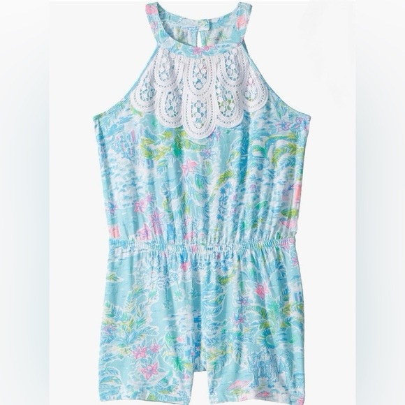 Lilly Pulitzer Girls' Big Mini Pearl Romper - Picture 1 of 5